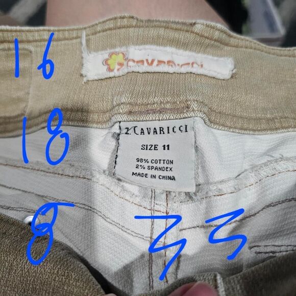 Vintage y2k tan cavaricci front pocket low rise flare jeans - Picture 4 of 4